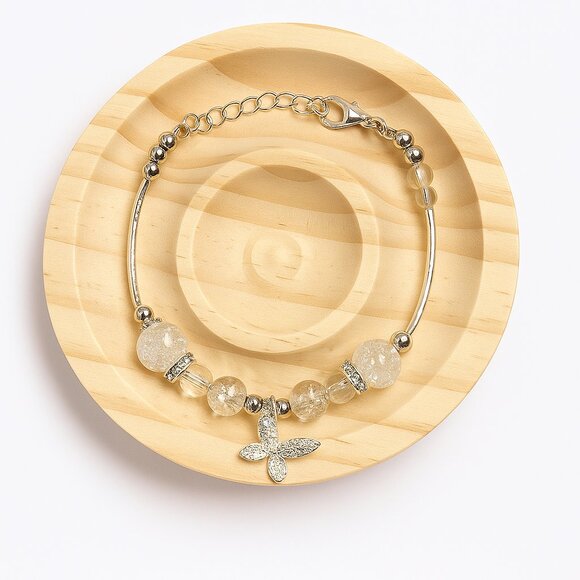Elegant Silver Butterfly Charm Bracelet - Picture 1 of 3